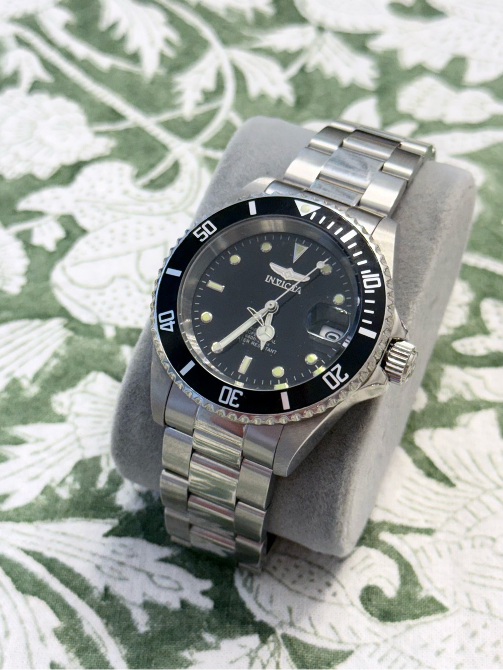 Invicta Pro Diver Stainless Steel Black Dial Watch